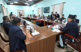 मन्त्रीपरिषद्को बैठक बस्दै 
