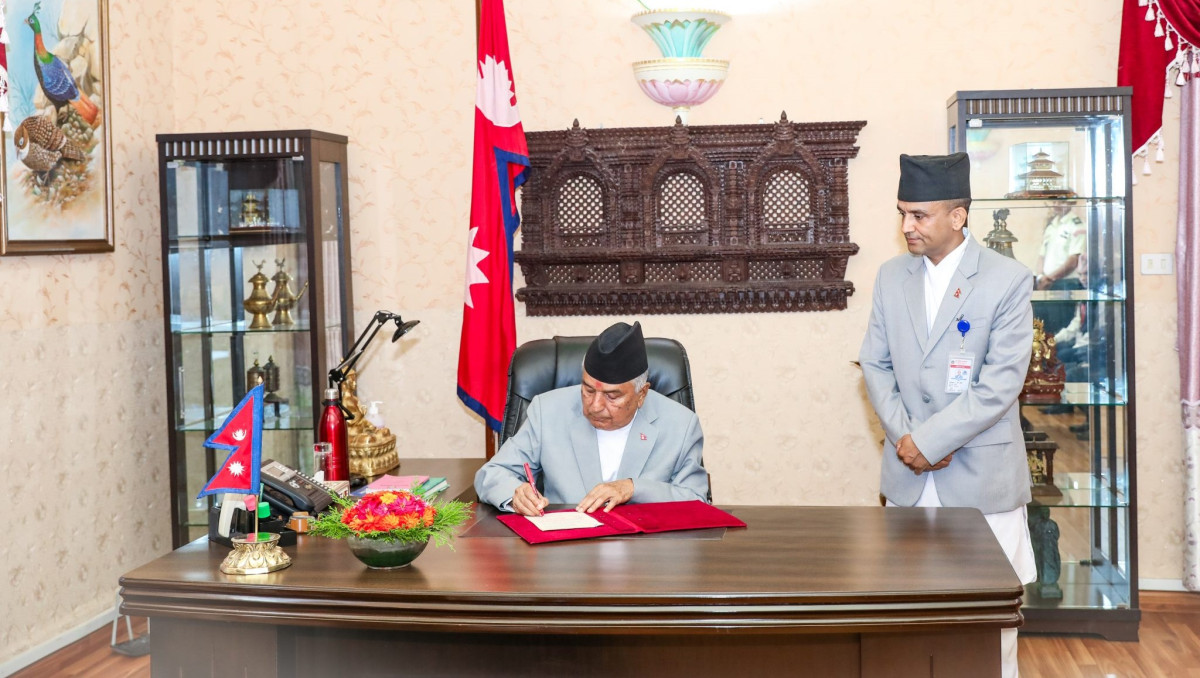राष्ट्रपति पौडेलद्धारा विधेयक प्रमाणीकरण