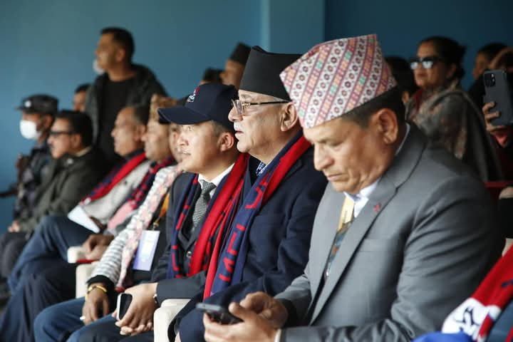 एनपीएलको फाइनल हेर्न त्रिवि मैदानमा प्रचण्ड