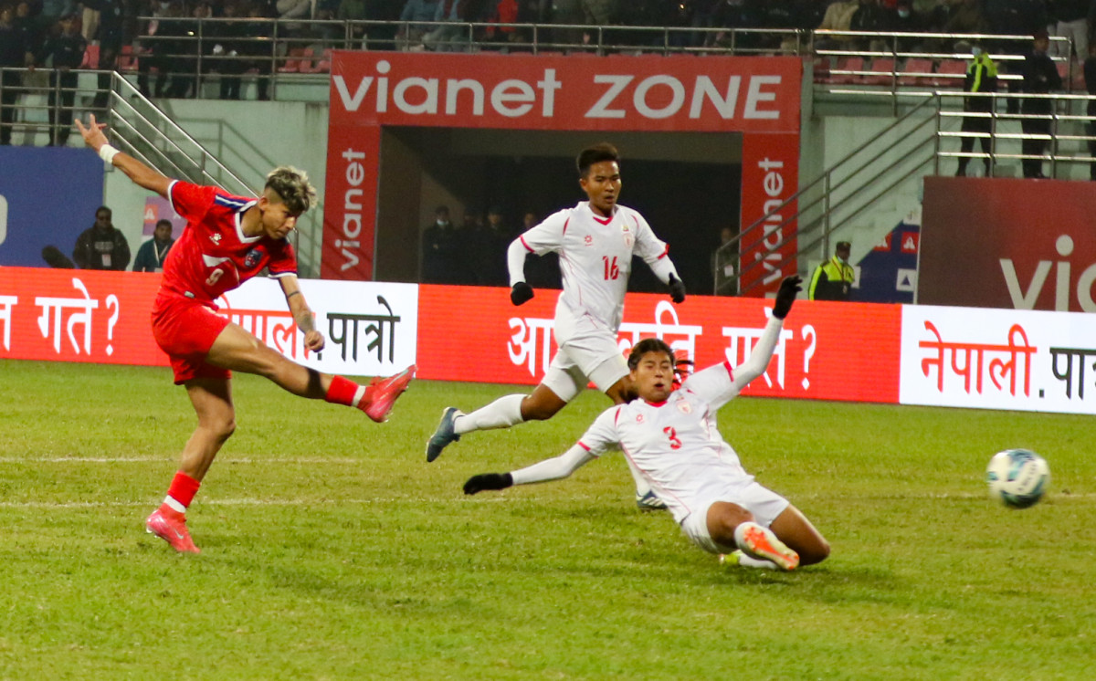 नेपाल र म्यानमारबीचको खेल बराबरीमा सकियो 