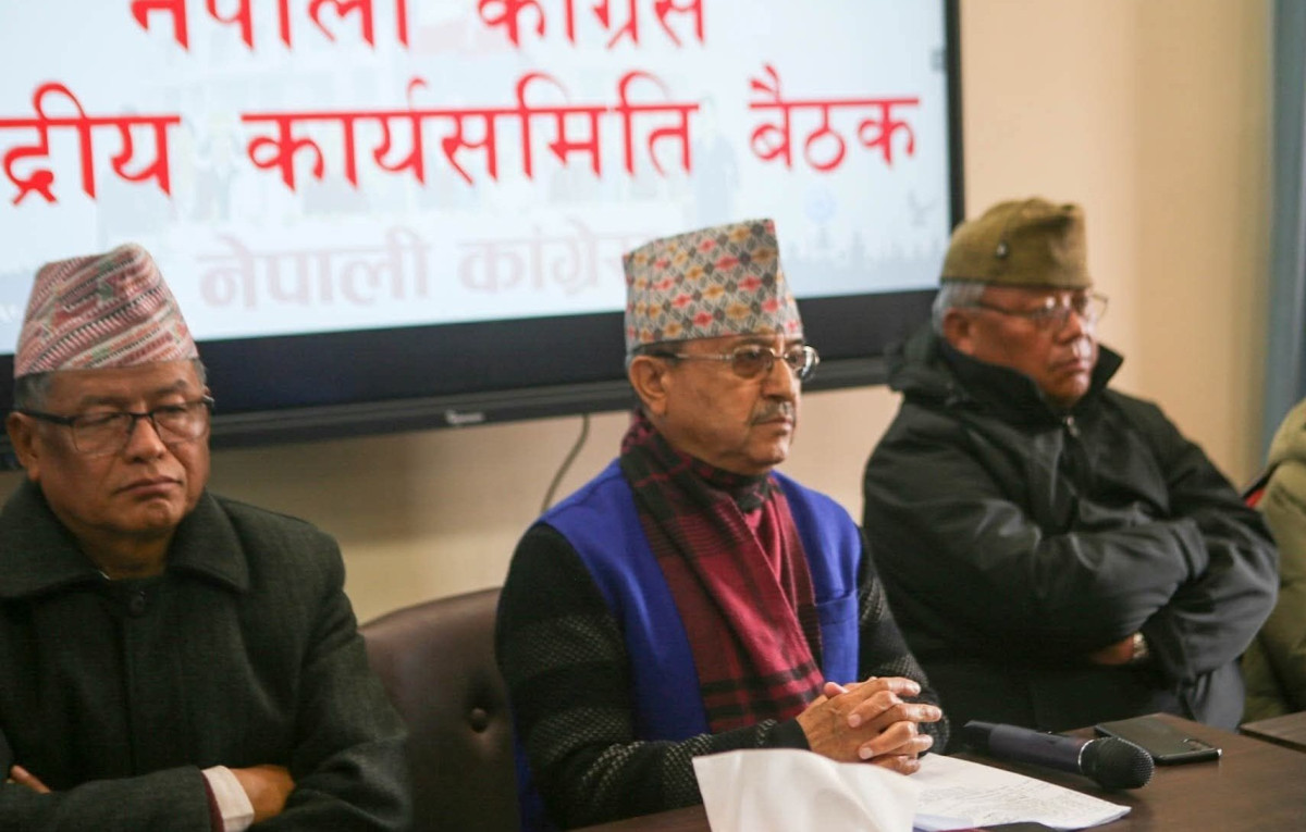 सानेपामा पूर्णबहादुर खड्काको ब्रिफिङ : महामन्त्रीद्धयले धोका दिए